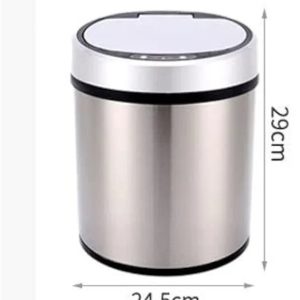 Stainless Steel sensor Mute Energy Saving Intelligent Induction Charge Trash Can Smart Garbage Can with Lid for Kitchen(D)
12 liter