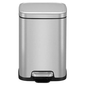 EKO Stella Square Stainless Steel Step Waste Bin